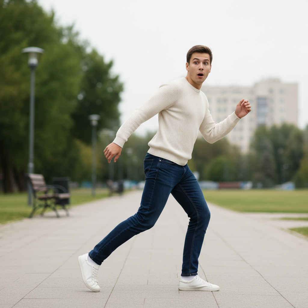 The Mid-Stride Glance