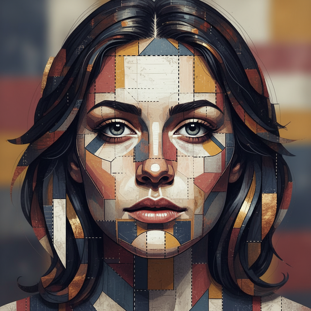 Patchwork Americana Abstraction